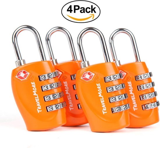 4 oranje cijfersloten