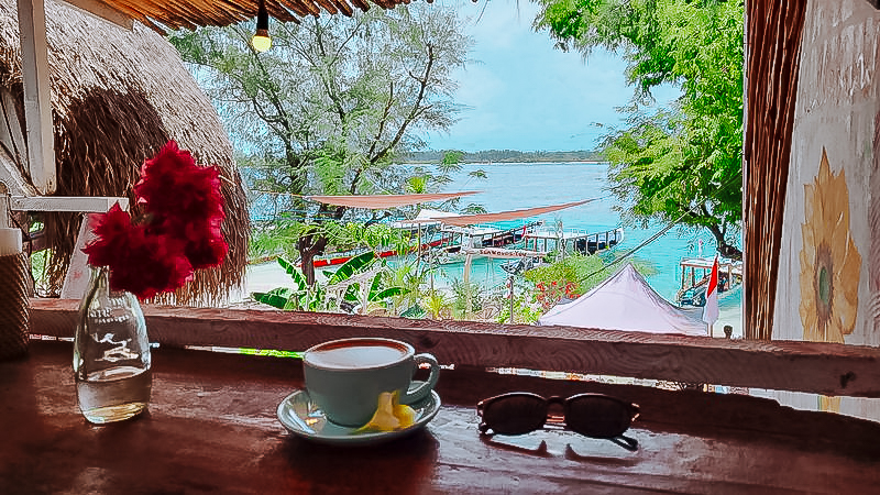 Restaurant op Gili Trawangan
