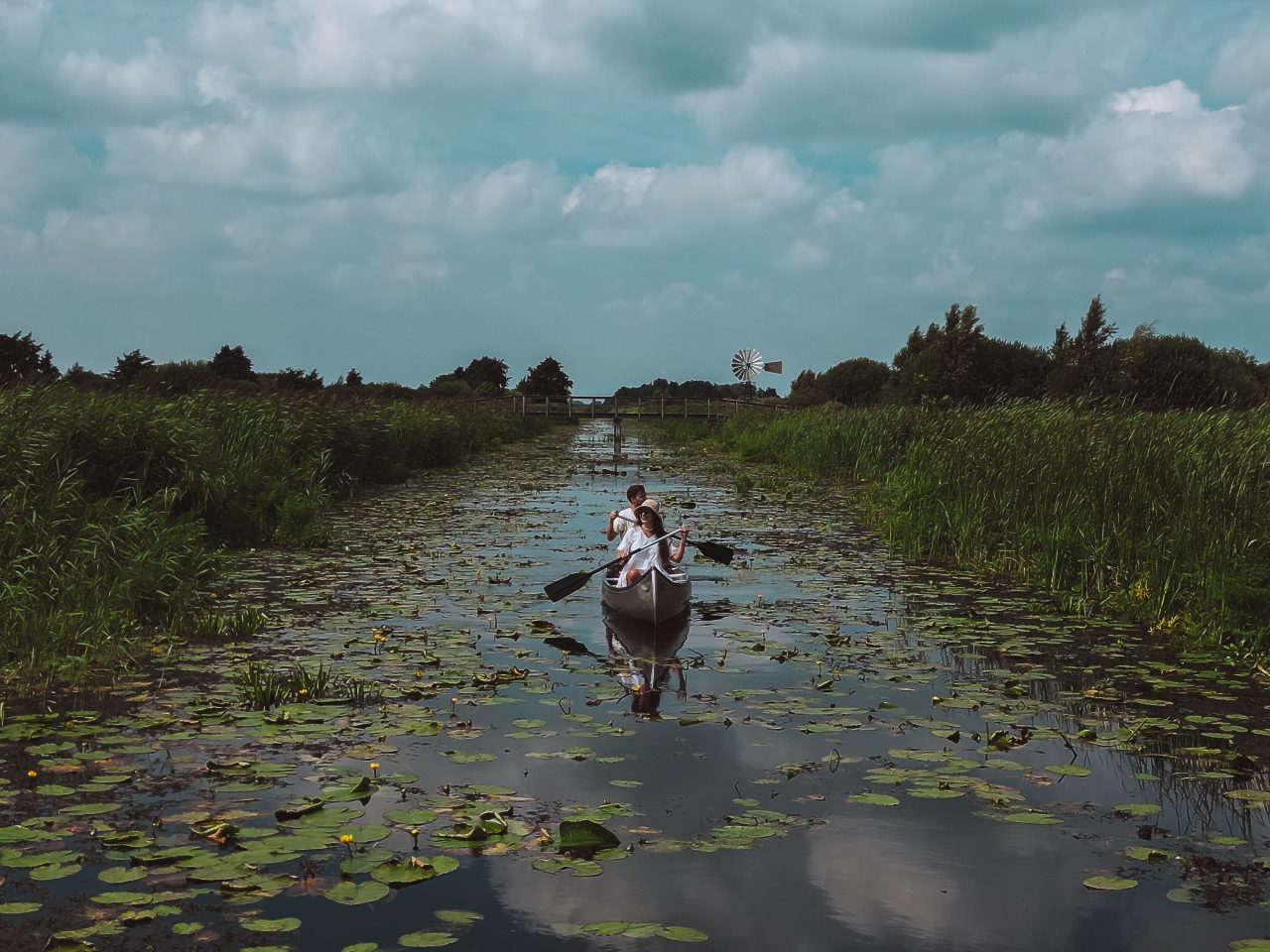 Kanoën in Friesland, Nederland