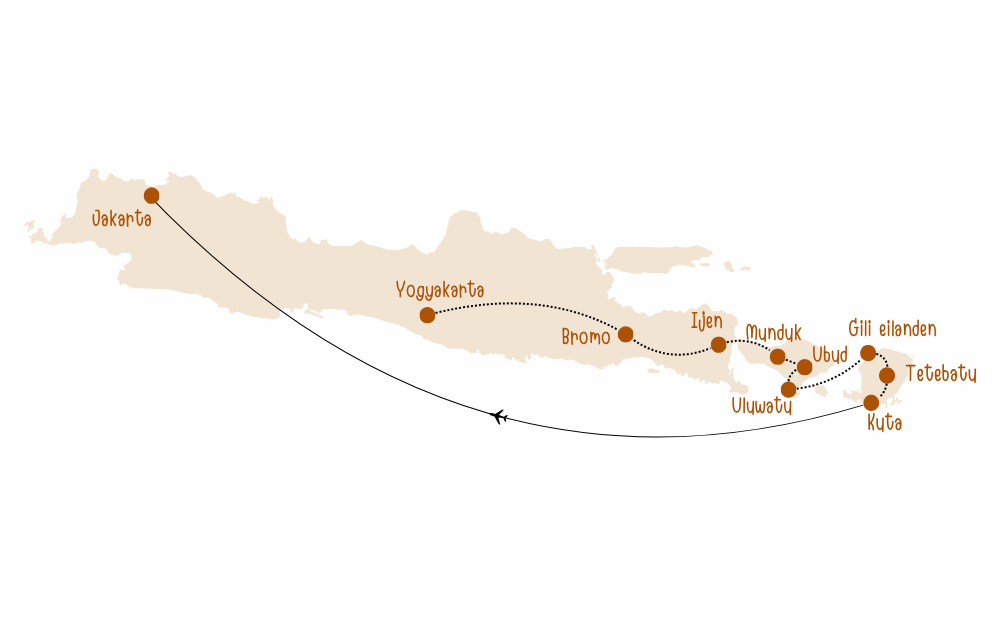 route 3 weken indonesie