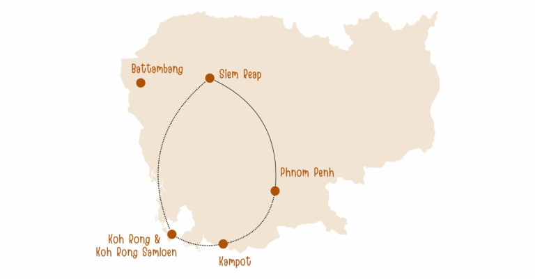 route cambodja 2 weken