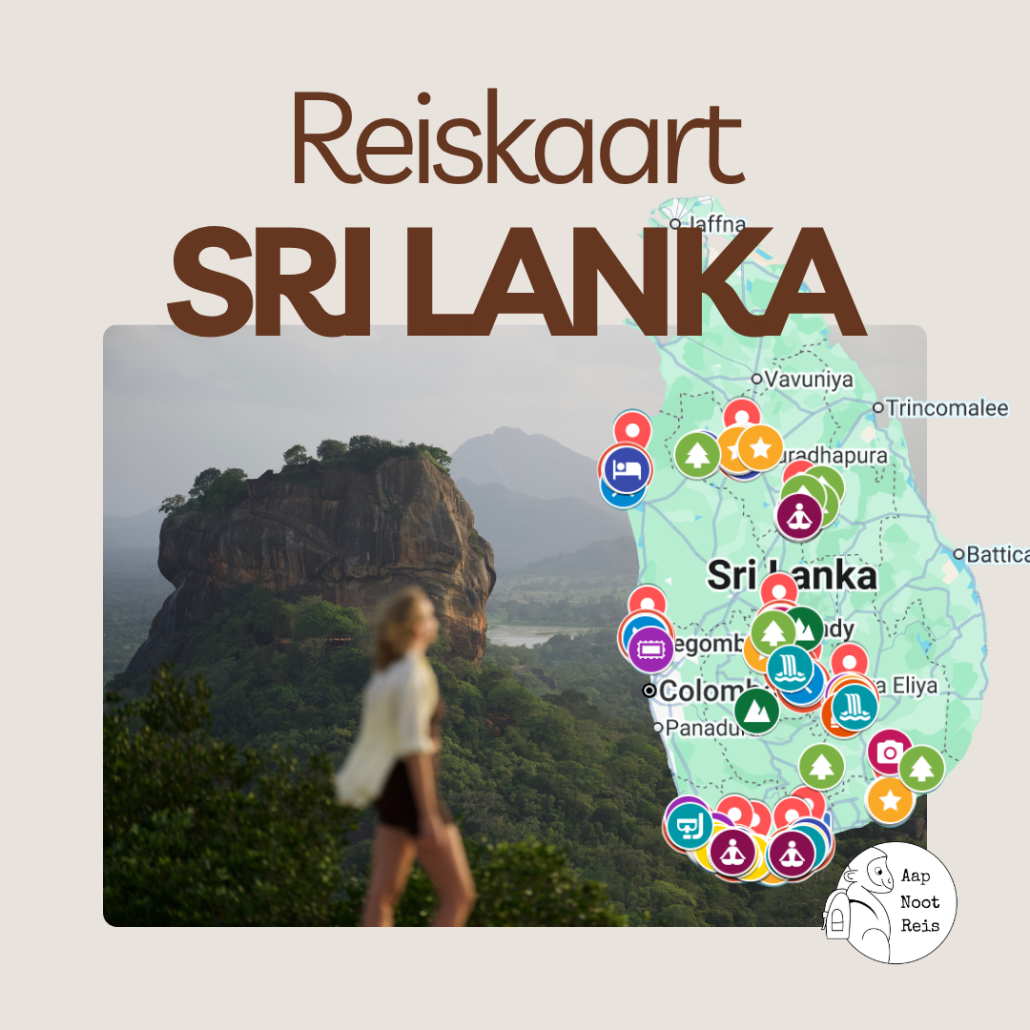 Reiskaart Sri Lanka