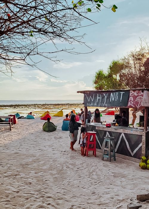 Beachbar op het strand Gili Trawangan