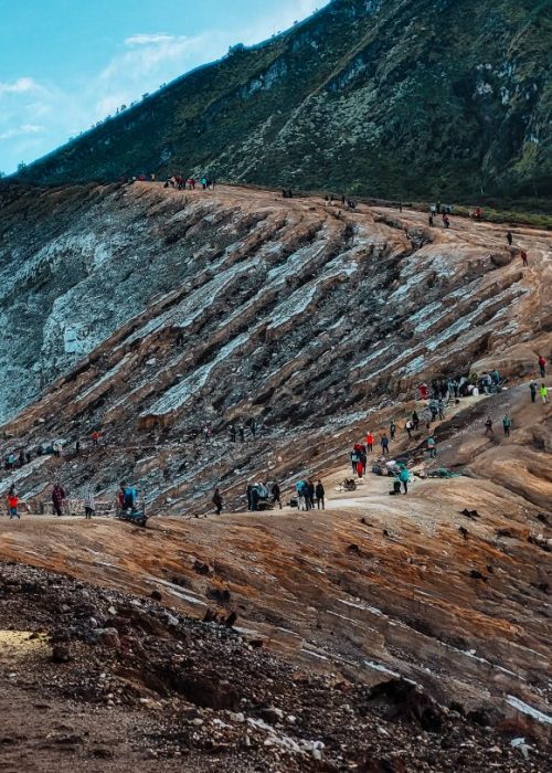 Ijen krater beklimmen