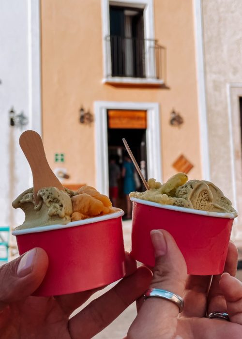 Lekkerste ijs in Valladolid Mexico