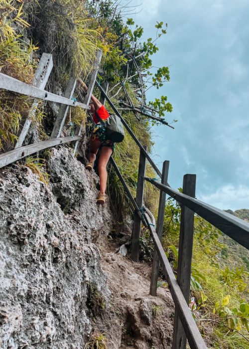 hike naar kelingking beach Nusa Penida