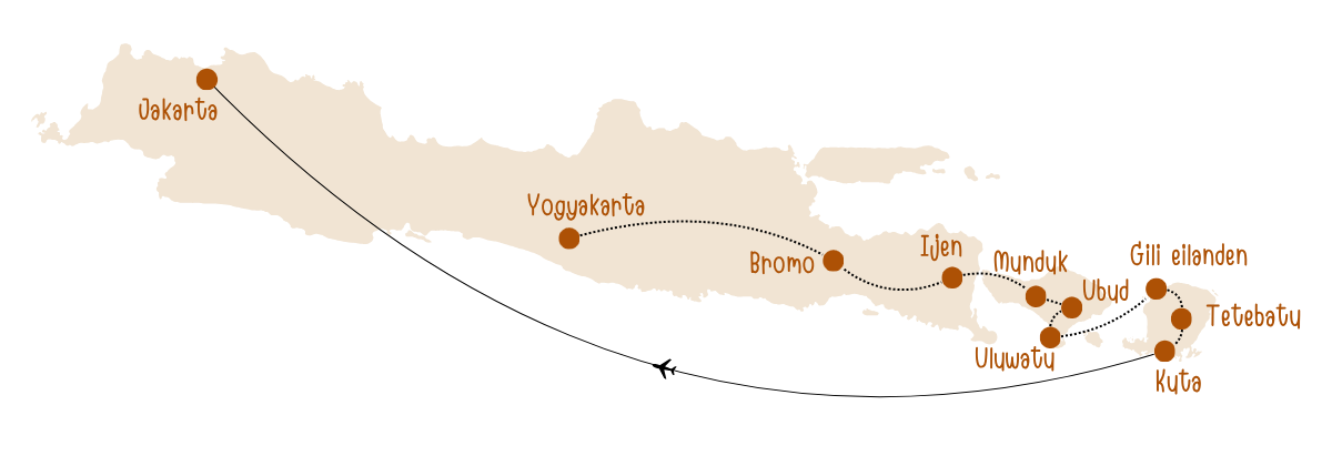 reisroute indonesie 3 weken